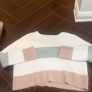 Francesca's Collections Striped Knit Sweater